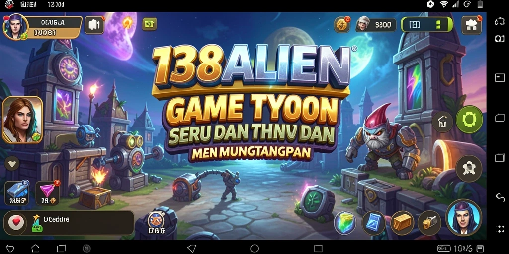 Tangkapan layar gameplay seru dari 138ALIEN yang menunjukkan aksi tycoon luar angkasa.