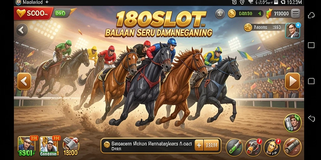 Tampilan gameplay seru dari 180SLOT saat menjalani balapan.