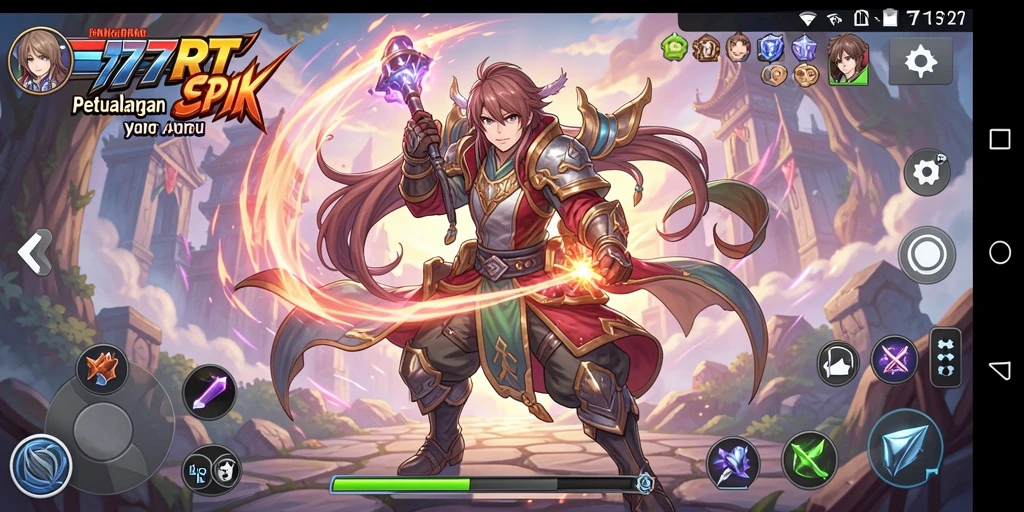 Tampilan menawan dari gameplay 777RT yang penuh aksi.