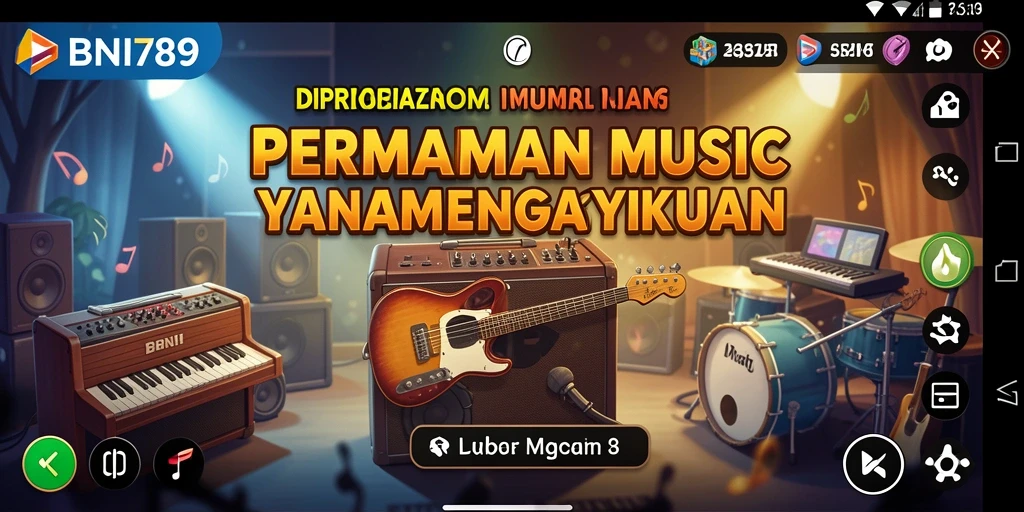 Tampilan gameplay BNI789 dengan interaksi musik yang menarik.