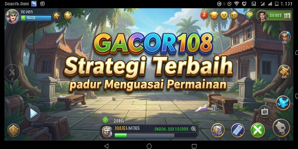 Layar utama GACOR108 menampilkan area pertempuran yang menegangkan dengan strategi yang harus diterapkan.