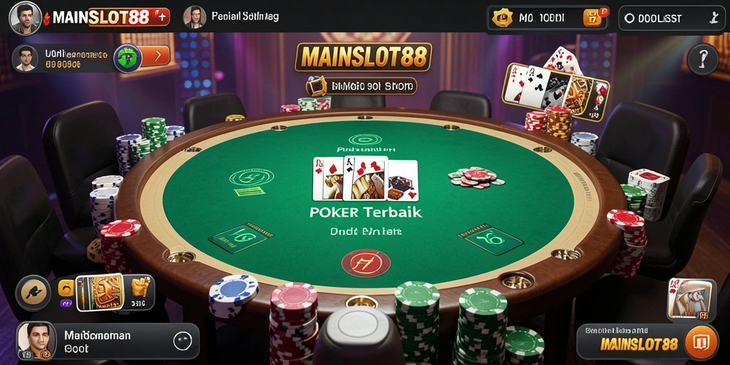 Screenshot gameplay MAINSLOT88 yang menampilkan keseruan bermain Poker.