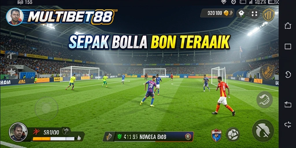 Screenshot MULTIBET88 menampilkan aksi mendebarkan dalam permainan Football.