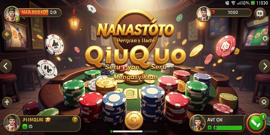 Tampilan gameplay seru dari NANASTOTO saat bermain QiuQiu.