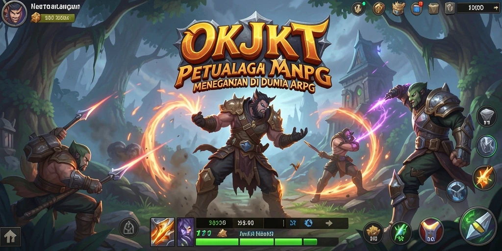 Tangkapan layar menampilkan aksi pertarungan epik dalam OKJKT.
