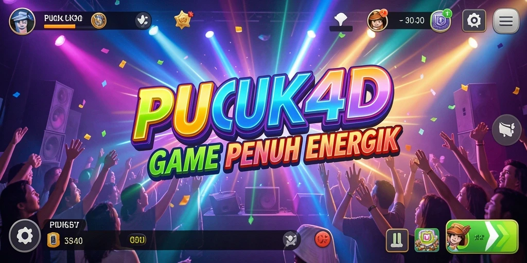 Tampilan gameplay PUCUK4D yang energik dan menarik.
