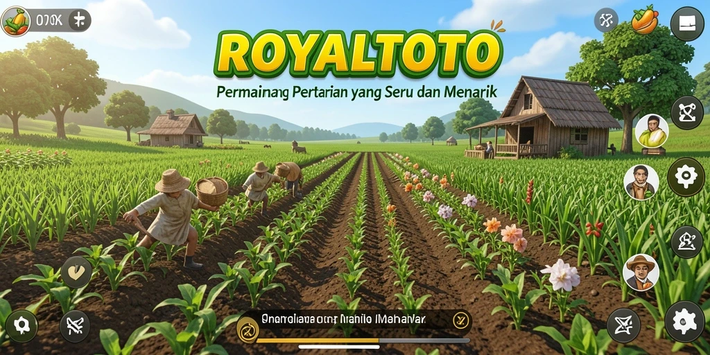 Tampilan gameplay ROYALTOTO yang menarik saat bertani.