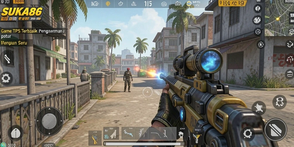 Tampilan menarik dari gameplay menegangkan dalam SUKA86.