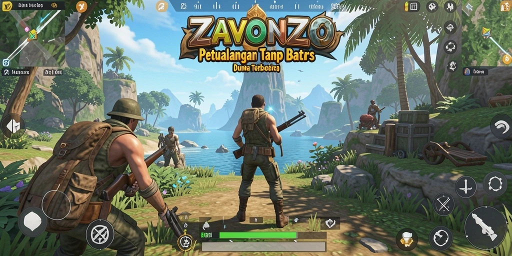 Gameplay seru di dunia terbuka ZAVONZO dengan visual mengagumkan.